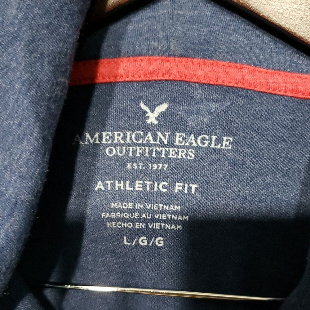 American Eagle Outfitters Men's Starry Blue Jacket Athletic Fit Light Hoodie - Picture 2 of 3